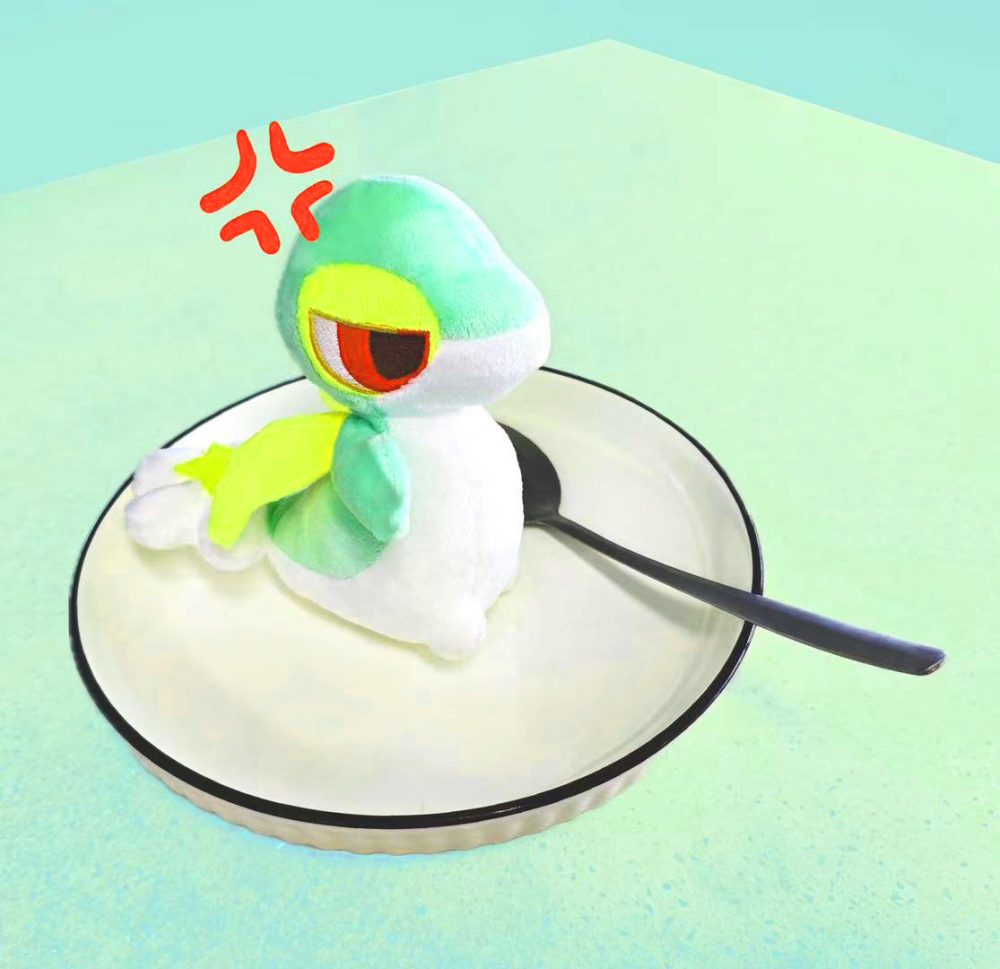 「In stock」「Proxy Purchasing」12cm Snivy Mad Face Plush - Image 5