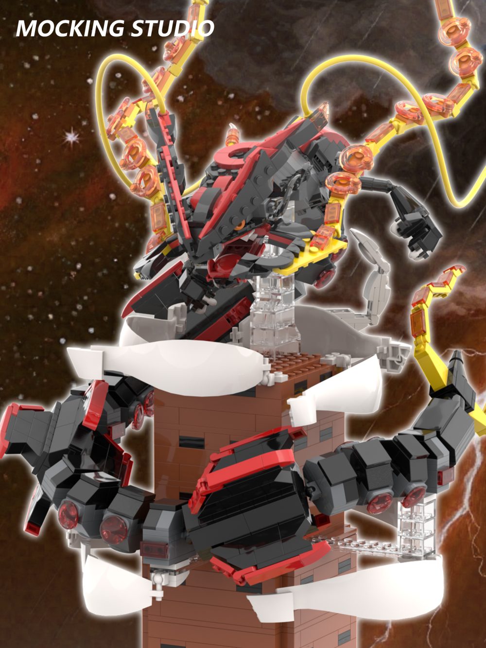 「Pre-order」Rayquaza&Shiny Mega Rayquaza Building Block Set , Shipping in Dec-Jan
