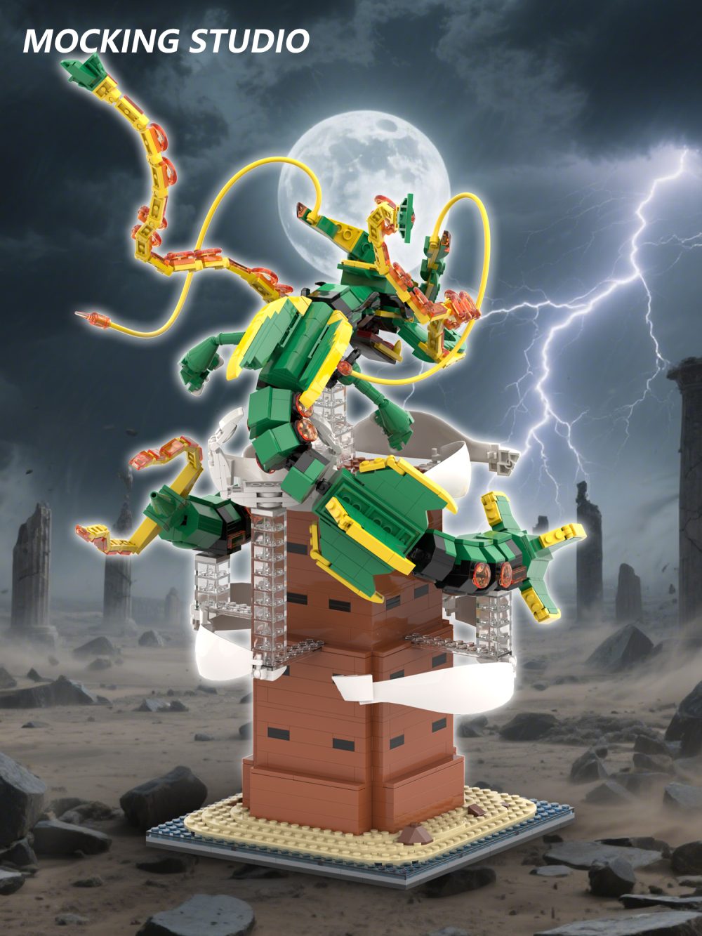 「Pre-order」Rayquaza&Shiny Mega Rayquaza Building Block Set , Shipping in Dec-Jan - Image 3