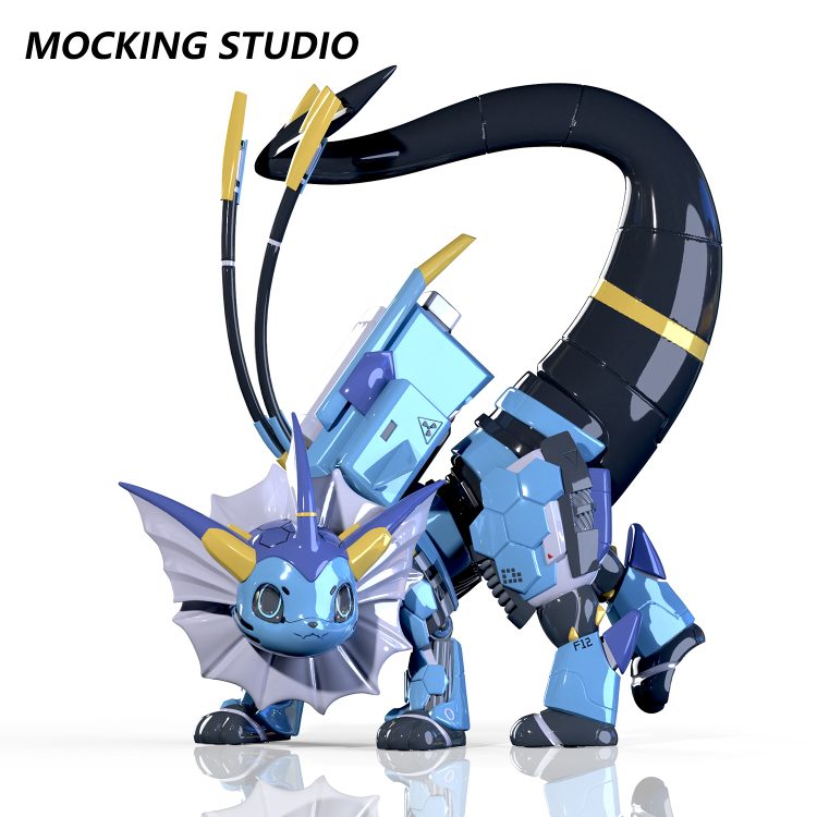 「Pre-order」Mocking Studio×Marcus Hii 22cm Mecha Vaporeon Figure, shipping in 2026Q2